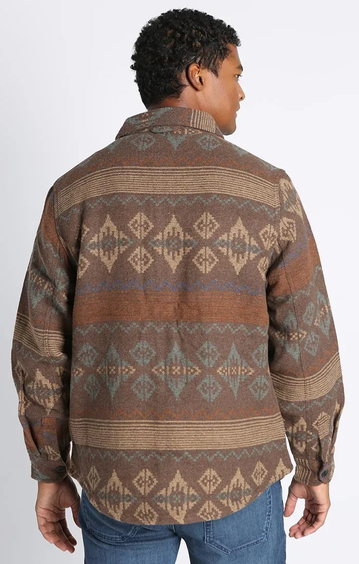 Wool Blend Shirt Jacket